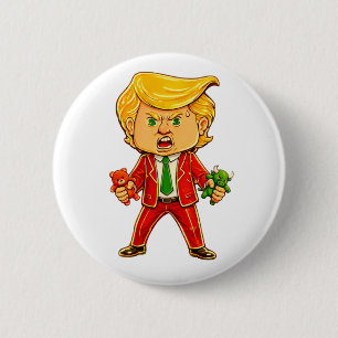 Macaron Rond 5 Cm Président Trump Épinglette Drôle Trump Investit Tr