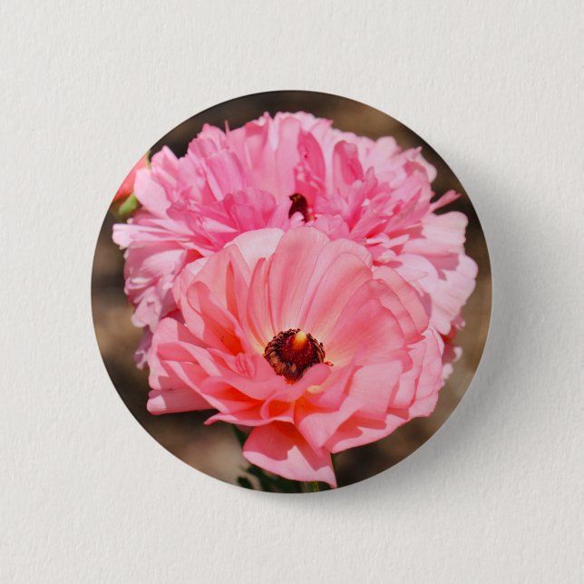 Macaron Rond 5 Cm Presse en rose (Devant)