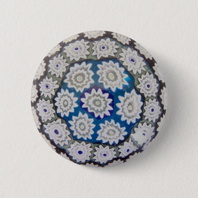 Macaron Rond 5 Cm Presse-papiers en verre de Millefiore d'Italien (Devant)