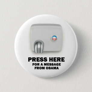 Macaron Rond 5 Cm PRESSEZ ICI pour un message d'Obama