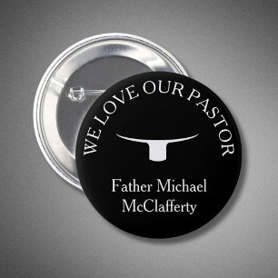 Macaron Rond 5 Cm Prêtrise Ordination Pasteur Collègue prêtre