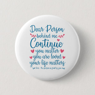 Macaron Rond 5 Cm Prévention du suicide de la personne derrière moi