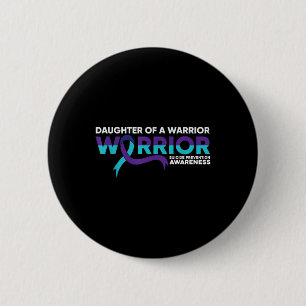 Macaron Rond 5 Cm Prévention du suicide, fille d'un guerrier