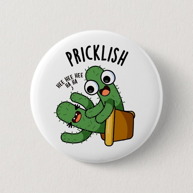 Macaron Rond 5 Cm Pricklish Funny Cactus Puns (Devant)