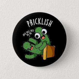 Macaron Rond 5 Cm Pricklish Funny Cactus Puns Dark BG