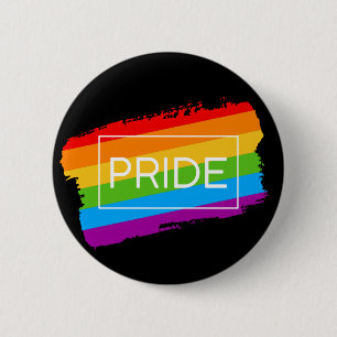 Macaron Rond 5 Cm Pride Brushstroke Rainbow