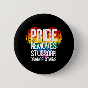 Macaron Rond 5 Cm Pride supprime Orange Têtu Trump Pride M