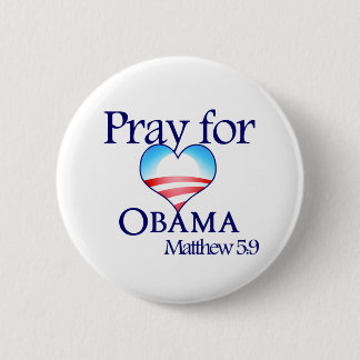 Macaron Rond 5 Cm Priez pour le bouton d'Obama
