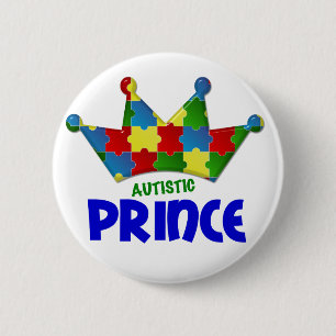 Macaron Rond 5 Cm Prince autiste 1 AUTISME