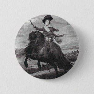 Macaron Rond 5 Cm Prince Balthasar à cheval par Velazque