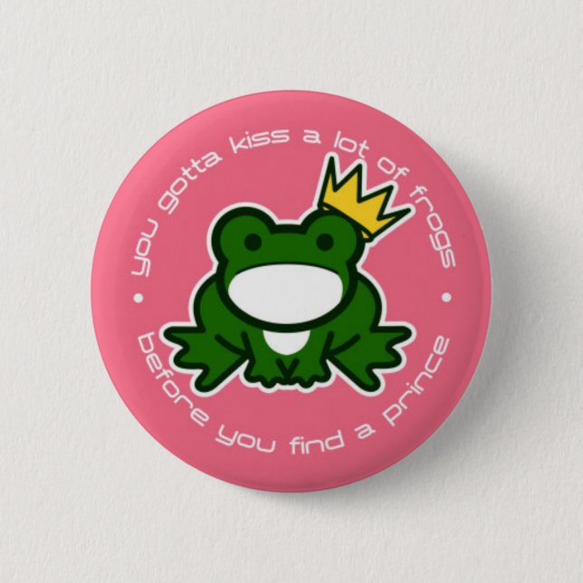 Macaron Rond 5 Cm Prince Button de grenouille (Devant)