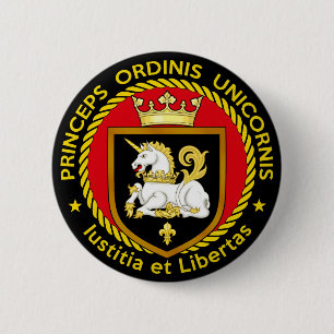 Macaron Rond 5 Cm Prince de l'Ordre de la licorne