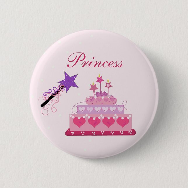 Macaron Rond 5 Cm Princess Cake and Wand (Devant)