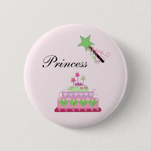 Macaron Rond 5 Cm Princess Cake et Green Wand