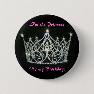 MACARON ROND 5 CM PRINCESS NIP D'ANNIVERSAIRE