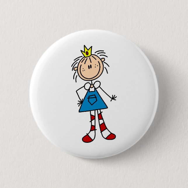 Macaron Rond 5 Cm Princesse Annie Button (Devant)