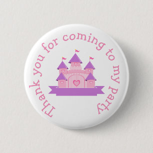 Macaron Rond 5 Cm Princesse Anniversaire rose et violet