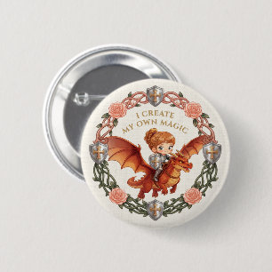 Macaron Rond 5 Cm Princesse Chevalier Fantastique Dragon Esthétique