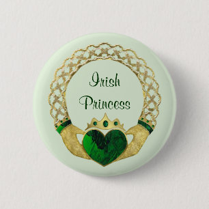Macaron Rond 5 Cm Princesse Claddagh
