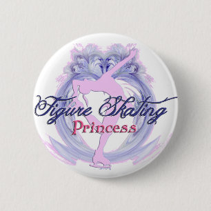 Macaron Rond 5 Cm Princesse de patinage artistique