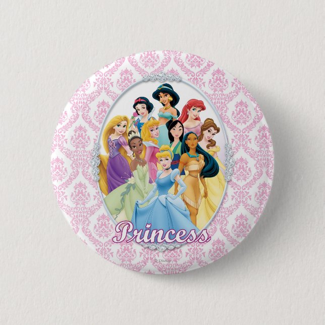 Macaron Rond 5 Cm Princesse Disney | Cinderella Feature Centre (Devant)