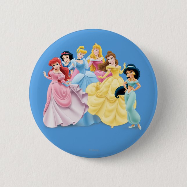 Macaron Rond 5 Cm Princesse Disney | habillé pour impressionner (Devant)