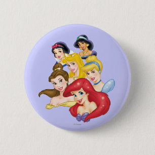 Macaron Rond 5 Cm Princesse Disney   Portraits Princesses