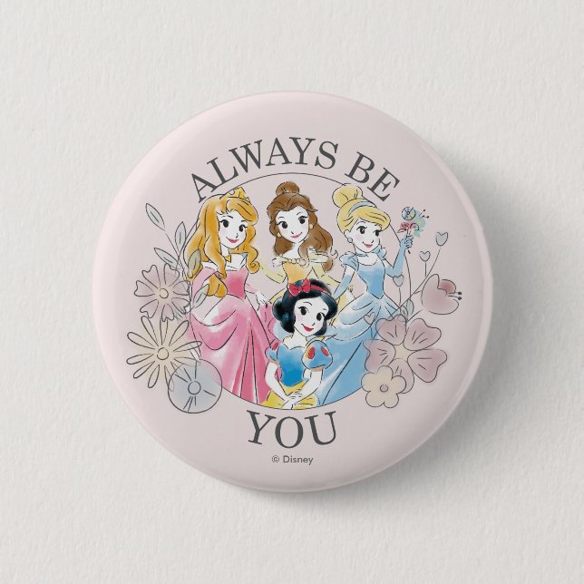 Macaron Rond 5 Cm Princesse Disney | Soyez toujours vous (Devant)