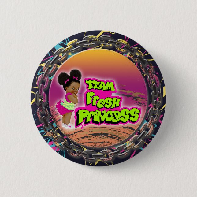 Macaron Rond 5 Cm princesse fraîche (Devant)