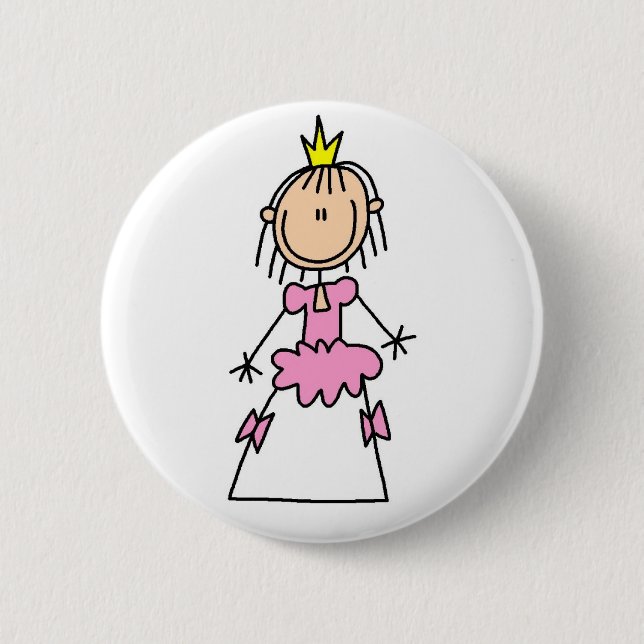 Macaron Rond 5 Cm Princesse In Ballgown Button (Devant)