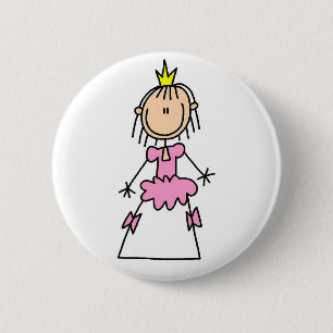 Macaron Rond 5 Cm Princesse In Ballgown Button