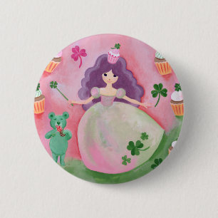 Macaron Rond 5 Cm Princesse irlandaise Painting de petit gâteau