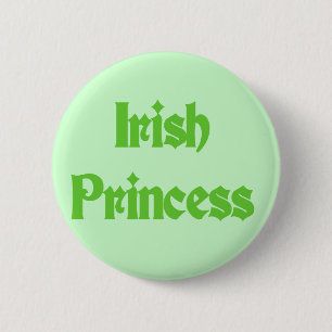 Macaron Rond 5 Cm Princesse irlandaise verte Tshirts et cadeaux