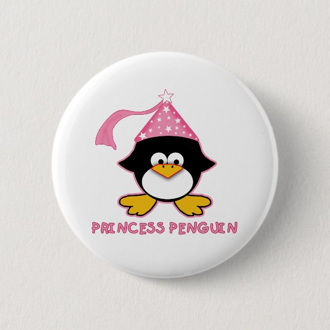 Macaron Rond 5 Cm Princesse rose Penguin (Devant)
