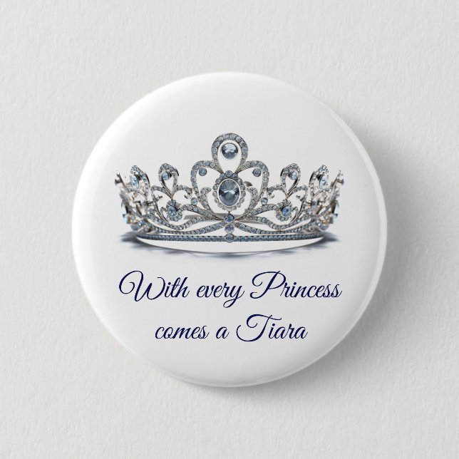 Macaron Rond 5 Cm Princesse Tiara (Devant)