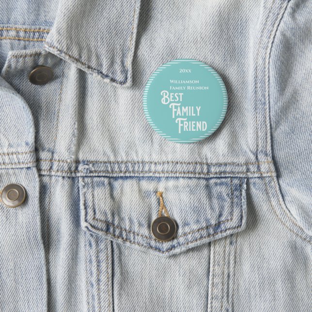 Macaron Rond 5 Cm Prix Blue Family Friend Reunion (En situation)