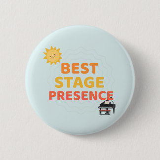 Macaron Rond 5 Cm Prix de la Meilleure Présence sur Scène - Piano