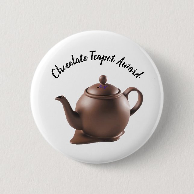 Macaron Rond 5 Cm Prix de la théière au chocolat (Devant)