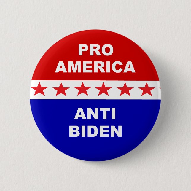 Macaron Rond 5 Cm Pro America Anti Biden (Devant)