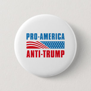 Macaron Rond 5 Cm Pro-America Anti-Trump