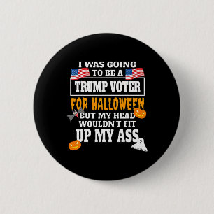 Macaron Rond 5 Cm Pro Biden drôle Anti Trump Anti Républicain Hallow