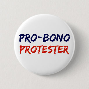 Macaron Rond 5 Cm Pro-Bono bouton de résistance de protestataire