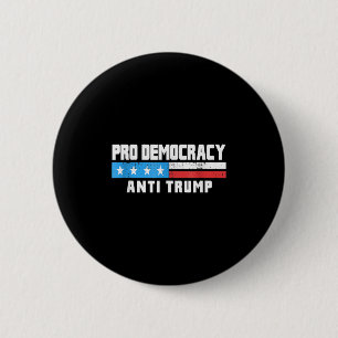 Macaron Rond 5 Cm Pro Democracy - Anti Trump 4 juillet Patriotique F