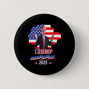 Macaron Rond 5 Cm Pro Trump Le Retour De Mon Président Trump 2025