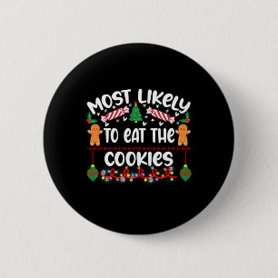 Macaron Rond 5 Cm Probable de haïr ce Noël de pyjama de Noël