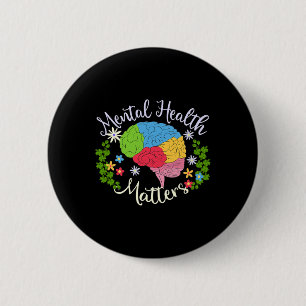 Macaron Rond 5 Cm Problèmes de santé Cadeau Maladie cérébrale humain