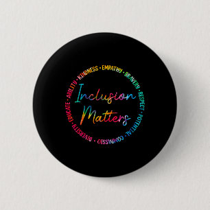 Macaron Rond 5 Cm Problèmes d'inclusion Tie Dye Sensibilisation sur 