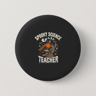 Macaron Rond 5 Cm Prof de biologie Halloween Science effrayante