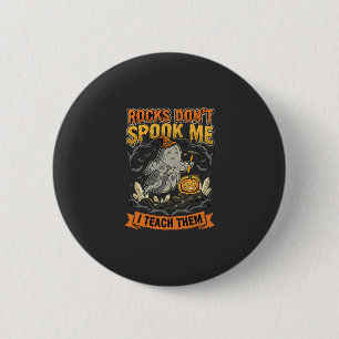 Macaron Rond 5 Cm Prof de géologie d'Halloween effrayant