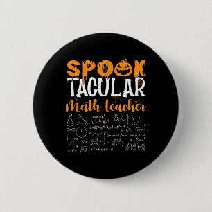 Macaron Rond 5 Cm Prof de maths Amateur de maths effrayant Halloween